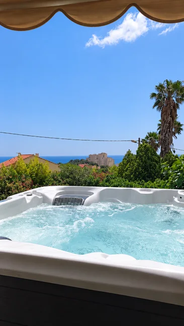 La terrasse et le bain à remous